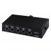 B064 Mini Stereo Splitter Box Audio Signal Splitter Box 1 IN 4 OUT USB 5V Lossless Output 3.5MM Port