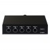 B064 Mini Stereo Splitter Box Audio Signal Splitter Box 1 IN 4 OUT USB 5V Lossless Output 3.5MM Port