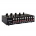 B065 5 IN 5 OUT Audio Selector Audio Signal Mixing Distributor Independent Volume Control RCA Ports