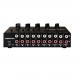 B065 5 IN 5 OUT Audio Selector Audio Signal Mixing Distributor Independent Volume Control RCA Ports