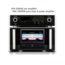 MA5000AE Pre Amplifier+ MA5000PM Power Amplifier HIFI Class Pure Class A High Power Amplifier Home 120W×2-Black