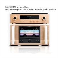 MA5000AE Pre Amplifier+ MA5000PM Power Amplifier HIFI Class Pure Class A High Power Amplifier Home 120W×2-Golden