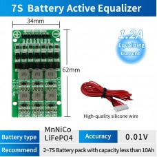 SUNKKO BAL-7S-1A Active Battery Balancer 2-7S Battery Equalizer for Ternary Iron Lithium Battery