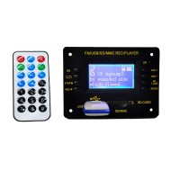 YXY-010 12V Bluetooth DAC MP3 Audio Decoder Board FM/USB/SD/MMC/ REC/PLAYER w/ Display Recording Function