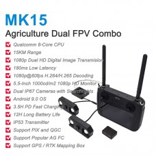 SIYI MK15 Agriculture Dual FPV Combo 15KM RC Transmitter Receiver Image 1080P Transmission System