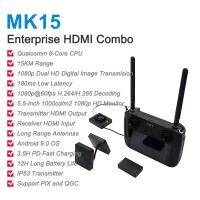 SIYI MK15 Enterprise HDMI Combo 15KM RC Transmitter Receiver Image 1080P Transmission System