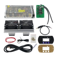 12V Electronic Semiconductor Air Conditioning Cooler Refrigeration Equipment w/ Power Thermostat Assembled