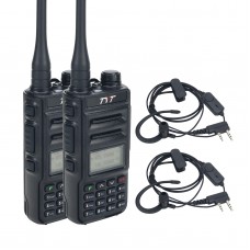 2 Sets of TH-UV88 Walkie Talkie VHF UHF Radio 8W VHF UHF Transceiver w/ Earbud For Business Drivers