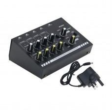  MIX800 8-Channels Mini Low Noise Sound Mixer Stereo Audio Mixer with Power Adapter