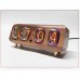 Bluetooth Clock IN12 Glow Tube Clock Nixie Clock 20 Degree Angle 4-Digit Electronic Alarm Clock w/ Touch Buttons-Walnut Color