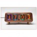 Bluetooth Clock IN12 Glow Tube Clock Nixie Clock 20 Degree Angle 4-Digit Electronic Alarm Clock w/ Touch Buttons-Walnut Color