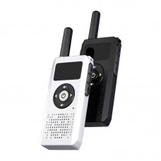 2PCS HamGeek HG-14 Mini Walkie Talkie 1-5KM Handheld Transceiver (Black) USB Charging for Hotels KTV