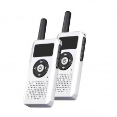 2PCS HamGeek HG-14 Mini Walkie Talkie 1-5KM Handheld Transceiver (White) USB Charging for Hotels KTV