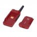 Mini Walkie Talkie UHF Radio Handheld Transceiver (Red) Enables Smooth Communication 22 Channels