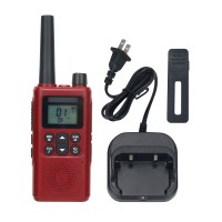 Mini Walkie Talkie UHF Radio Handheld Transceiver (Red) Enables Smooth Communication 22 Channels