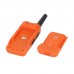 Mini Walkie Talkie UHF Radio Handheld Transceiver (Orange) Enables Smooth Communication 22 Channels