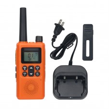 Mini Walkie Talkie UHF Radio Handheld Transceiver (Orange) Enables Smooth Communication 22 Channels