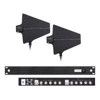 TX-100 450-950MHz Wireless Microphone Signal Amplifier Antenna Amplifier w/ Antenna & Distributor