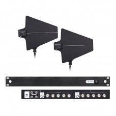 TX-100 450-950MHz Wireless Microphone Signal Amplifier Antenna Amplifier w/ Antenna & Distributor