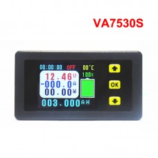 VA7530S 120V 300A Voltage Current Meter Coulometer Capacity Power Meter with 1.8" Color Screen