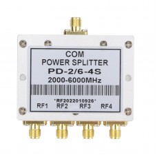 2-6G RF Power Splitter PD-2/6-4S 2000-6000MHz Microstrip Power Divide 1 IN 4 OUT for 2.4G Wifi 5.8G