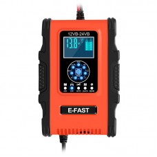 TK-500 12V 24V Battery Charger 7-Stage Car Battery Charger for Lead-Acid Battery Lithium Battery