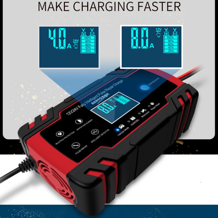 ZYXJ30 140W Battery Charger 12V 24V Intelligent Pulse Repair Car