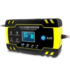 ZYX-J30 140W Battery Charger 12V 24V Pulse Repair Car Motorcycle Battery Charger Black & Yellow