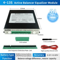 SUNKKO BAL-513A 5A 4-13S Battery Balancer Lithium Battery Pack Voltage Equalization Controller