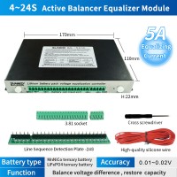 SUNKKO BAL-524A 5A 4-24S Battery Balancer Lithium Battery Pack Voltage Equalization Controller