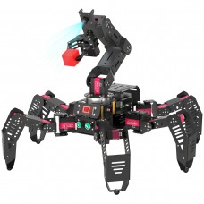 SpiderPi Pro Hexapod Robot Smart Robot w/ AI Robotic Arm Powered by Board for Raspberry Pi 4B 4GB