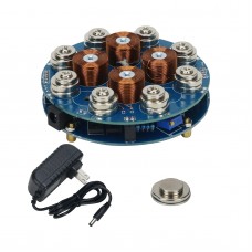 300g DIY Magnetic Levitation Module Platform Finished w/LED Light Analog Circuit AC-DC 12V 2A 