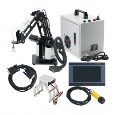 3-Axis Mechanical Robot Arm Industrial Manipulator with Air Pump PLC Hand Grab Infrared Sensor