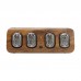 Bluetooth Clock IN12 Glow Tube Clock Nixie Clock 4-Digit Electronic Alarm Clock w/ Touch Buttons-Walnut Color