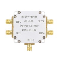 10M-3GHz RF Power Splitter Clock Distributor 1 IN 4 OUT with SMA Connector for 2.4G Wifi Uses