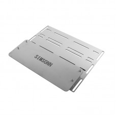 Stainless Steel Bottom Plate Mounting Plate for Brake Throttle Clutch Pedal Simulated Racing Game-Flat Edge