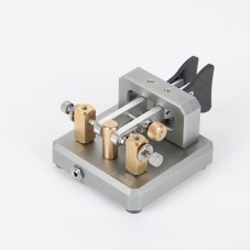 L&MAO Automatic Morse Keyer Dual-Paddle Telegraph Key CW Key (Silver) for Ham Radio Users
