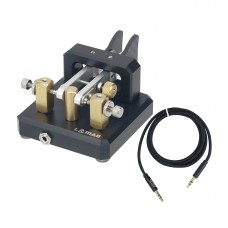 L&MAO Automatic Morse Keyer Dual-Paddle Telegraph Key CW Key (Black) for Ham Radio Users