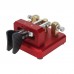 L&MAO Automatic Morse Keyer Dual-Paddle Telegraph Key CW Key (Red) for Ham Radio Users