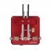 L&MAO Automatic Morse Keyer Dual-Paddle Telegraph Key CW Key (Red) for Ham Radio Users
