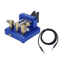 L&MAO Automatic Morse Keyer Dual-Paddle Telegraph Key CW Key (Blue) for Ham Radio Users