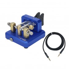 L&MAO Automatic Morse Keyer Dual-Paddle Telegraph Key CW Key (Blue) for Ham Radio Users