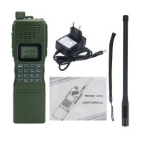 HamGeek AR-152 15W FM VHF UHF Radio Outdoor Walkie Talkie Handheld Transceiver with Flashlight Green