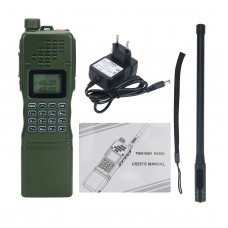 HamGeek AR-152 15W FM VHF UHF Radio Outdoor Walkie Talkie Handheld Transceiver with Flashlight Green