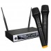 MU-898 UHF 500-599MHz Professional Wireless Microphone System with Two Cordless Microphones for KTV