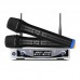 MU-898 UHF 500-599MHz Professional Wireless Microphone System with Two Cordless Microphones for KTV