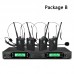 JD-400 UHF Wireless Microphone System Cordless Microphone System with 4 Mics for Stage Conference