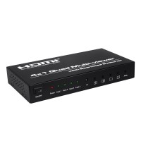 HV-SW401Q HDMI 1080P 4x1 Multiviewer 4x1 Quad Multi-Viewer with Seamless Switcher for Gaming Office