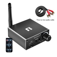 Famshion D18 Bluetooth Receiver 5.1 w/ Remote Control 2 to 2 Audio Cable for Old Speakers Power Amp