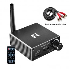 Famshion D18 Bluetooth Receiver 5.1 w/ Remote Control 2 to 2 Audio Cable for Old Speakers Power Amp